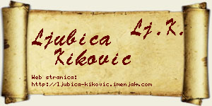 Ljubica Kiković vizit kartica